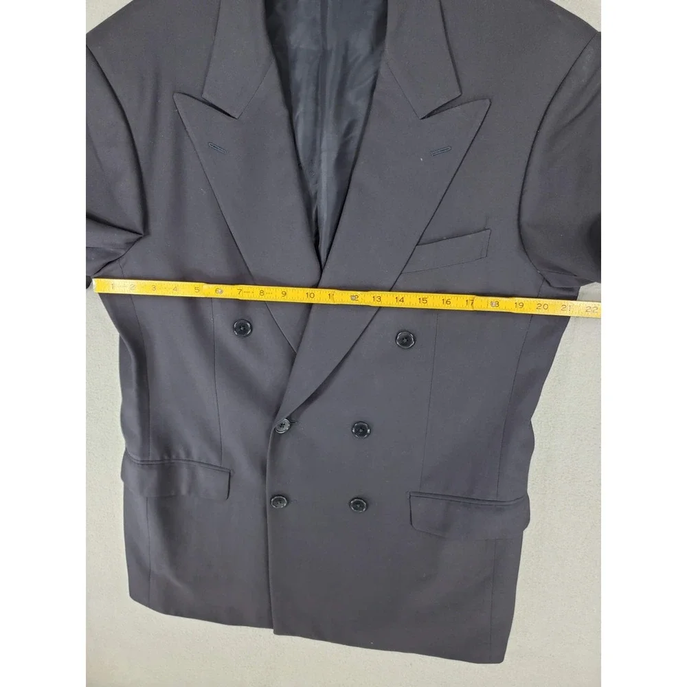 Vintage Gucci Black Sport‎ Suit Jacket 100% Wool double Breasted Men's 42 Chest